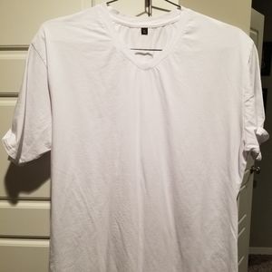 Men's White V Neck